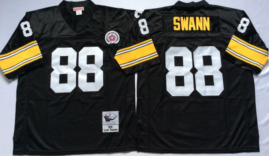 Men NFL Pittsburgh Steelers 88 Swann black Mitchell Ness jerseys